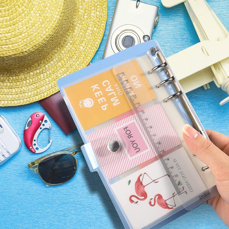 Leobro Personal Organizer, Transparent Binder, Bible-Size Notebook, PVC Clear Material,