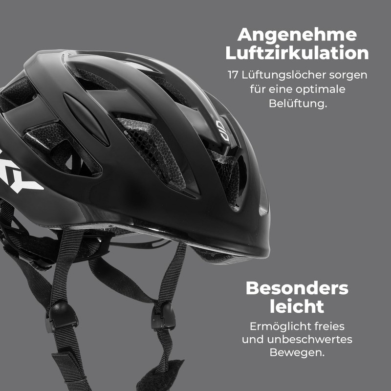 PUKY Helmet M Black | Ideal for Head Circumference 54-58