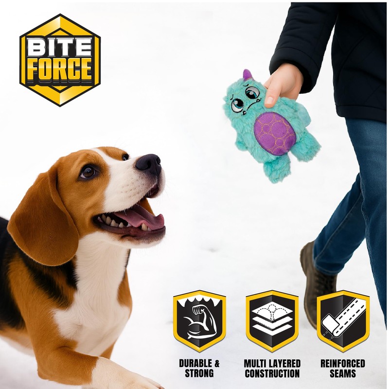 Bite Force - Durable & Strong Dog Toy Light Blue