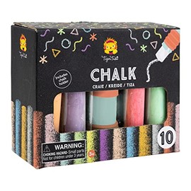 Tiger Tribe, Chalk Stationery, 10 Jumbo Chalks, Giant Chalk, Outdoor Chalk, Chalks For Children, Kids Chalk, Toddler Chalk, Coloured Chalk, Educational Toys