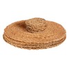 12 Piece Water Hyacinth Wicker Weave Placemats & Coasters -
