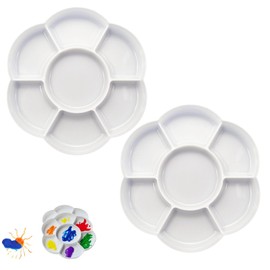 2 Pcs Paint Palette Tray Plastic for Kids and Adults to Create DIY Craft Professional Art Painting
