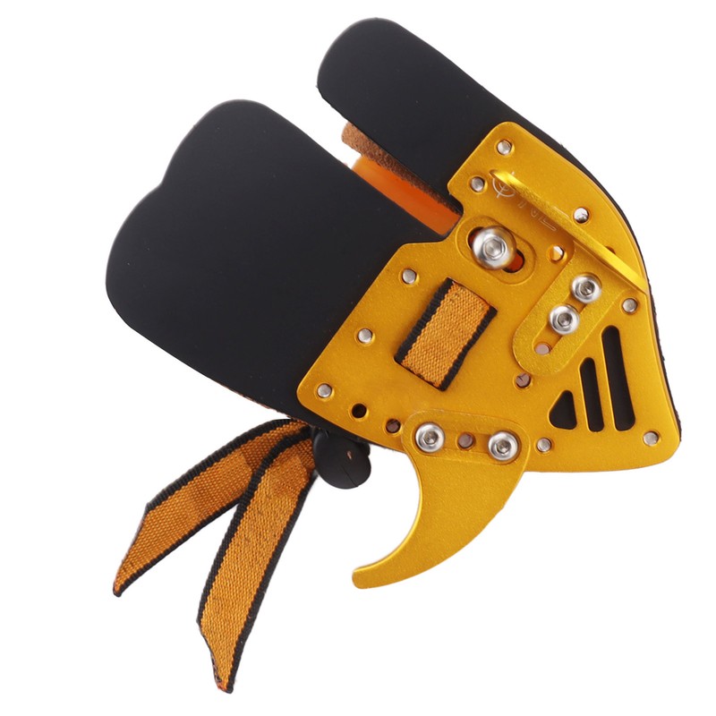 Shooting Tabs Golden Gold and Black Leather Archery Finger Guard
