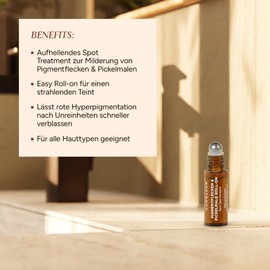 JUNGLÜCK Anti-pigment spots and pimple marks, roll-on - vegan, spot treatment to reduce pigment spots, age spots and pimples - easy roll-on for a radiant complexion