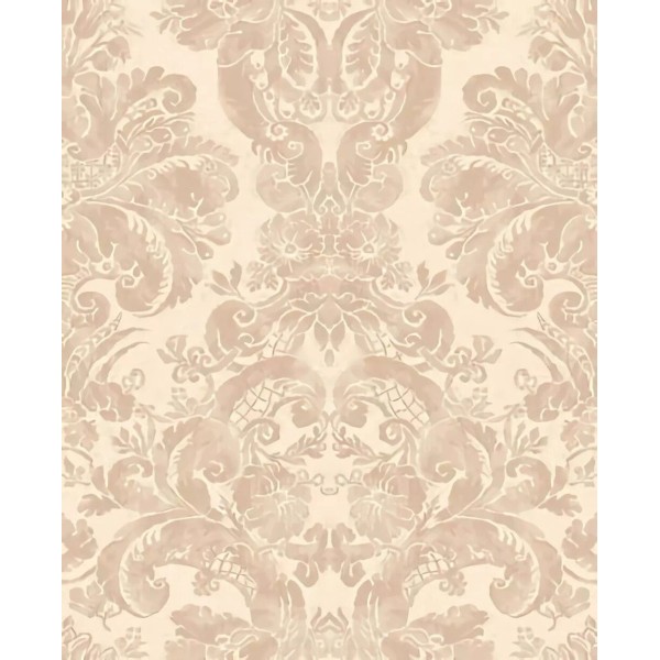 Wallquest Tapestry Look Damask Wallpaper - Gold, Dusty Rose -