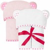ELSVIN Set of 2 Hooded Baby Towels – White and