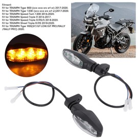 Tefola Pairs Motorcycle Turn Signal Light, Motorbike Turning Indicators, Front LED Amber Indicators 12V Fit for TRIUMPH Tiger 800/1200