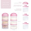 Termichy Milchpulver Portionierer Baby Stapelbar Milchpulver Aufbewahrungsbox 2 Stück (Babyrosa-2)