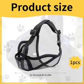 Dog Muzzle – Anti-Licking, Anti-Eating Muzzle for Short-Nosed Breeds, Adjustable, Soft, and Breathable Design for Outdoor Safety, Suitable for Bulldogs, Pugs, and More