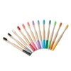 FRCOLOR 4pcs Bamboo Toothbrushes for Adults Soft Bristles Wooden Handles
