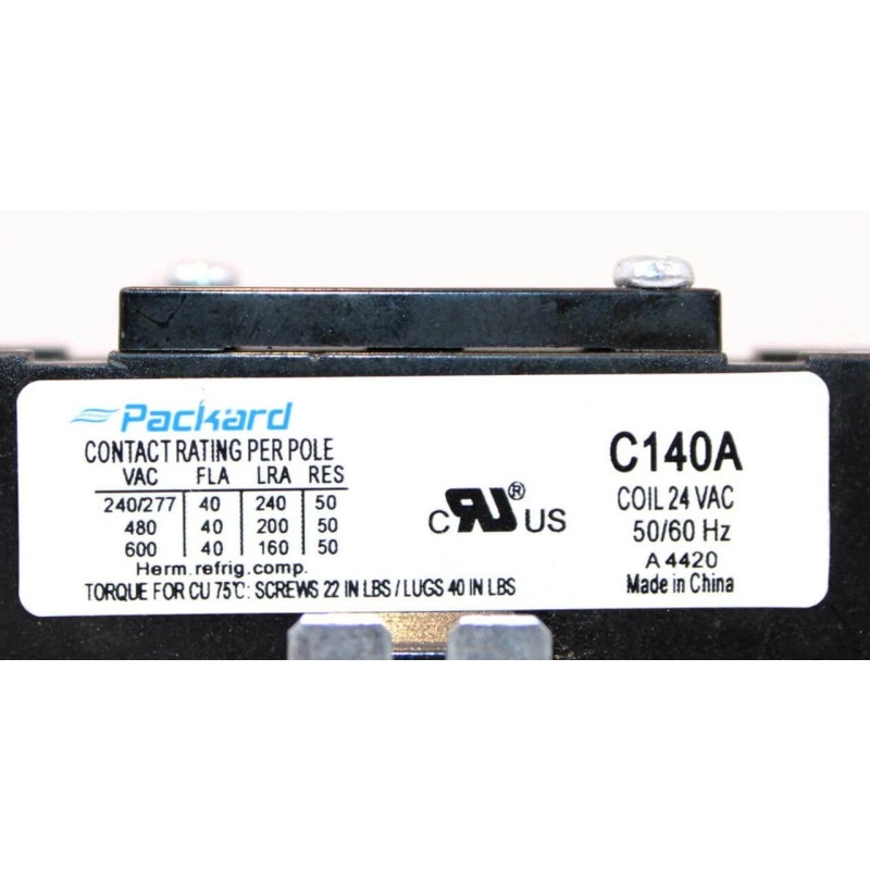 Packard C140A Definite Purpose Contactor 1 Pole + Shunt Coil