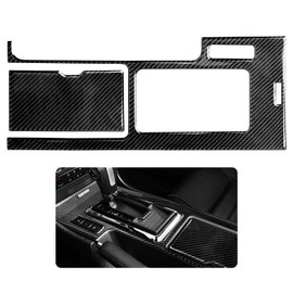 Car Real Premium Carbon Fiber Interior Trim Accessories for Ford Mustang GT Shelby 2009 2010 2011 2012 2013 2014 Gear Shift Panel Cup Holder Cover Sticker