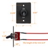 RVSPARK Toggle Switch 12V with Aluminum Mounting Plate Pre-soldered 14AWG