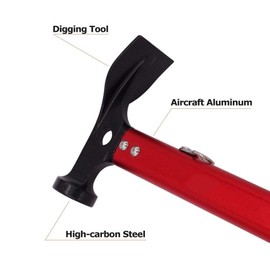 Sutekus Peg Hammer Tent Stake Remover - Lightweight Camping Hammer Wedge For Outdoor Mountaineering Tourism (Orange)