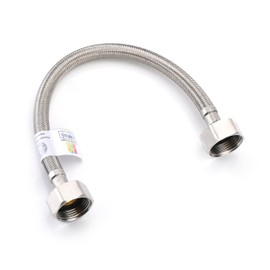 1x Home Range 300mm 1x WRAS Approved 3/4" x 3/4" | Available in 2 Lengths | BSP Flexible Connector Pipe, 304 Stainless Steel Braided Hose, 90°C Temperature - Kitchens, Bathrooms, Boiler