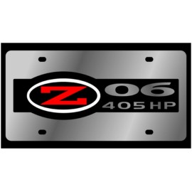 Corvette Z06 Stainless Steel License Plate (Chrome)
