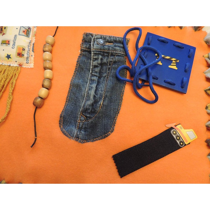 Fidget Blanket Quilt for Dementia Patients-Construction theme