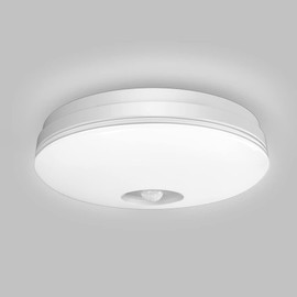 POOPEE LED Sensor Light, Small Size, Motion Sensor Included, Ceiling Light, 4 Tatami Mats, Lighting Fixture, Entrance, Hallway Light, 10W Power Consumption, 60W Equivalent, 1100 lm, Ceiling, Easy Installation, Daylight White, Japanese Instruction Manual 