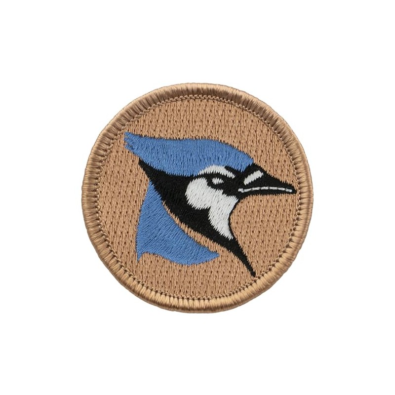 Blue Jay Patrol Patch - 2" Diameter Round Embroidered Patch