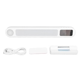 Smart LED Cabinet Light with Digital Clock and Speaker 3 Color Temperature Magnet Wall Lamp for Desk Drawer Wardrobe