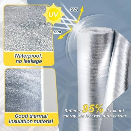 US Energy Products 10mm AD10 Reflective Insulation Roll Double Sided Aluminum Foil R12 (4FT X 25FT)