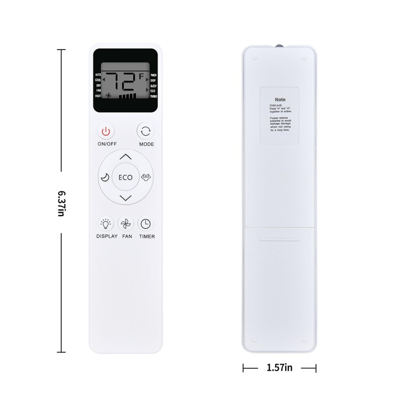 WDZP New AC Remote Control Replacement for Vremi EQK Elgin