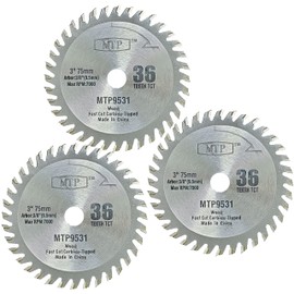 3" Wood Plastic TCT (3/8" 9.5mm Arbor) Cutting Blade for Ryobi Milwaukee Dewalt Cut Off Saw (3)