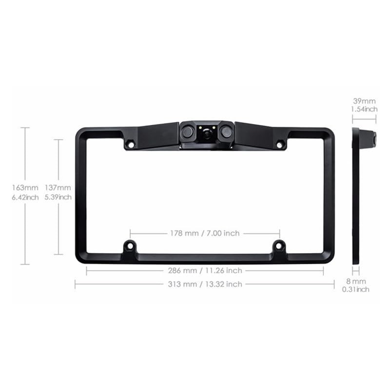 3 in 1 American car License Plate Frame Built-in Backup
