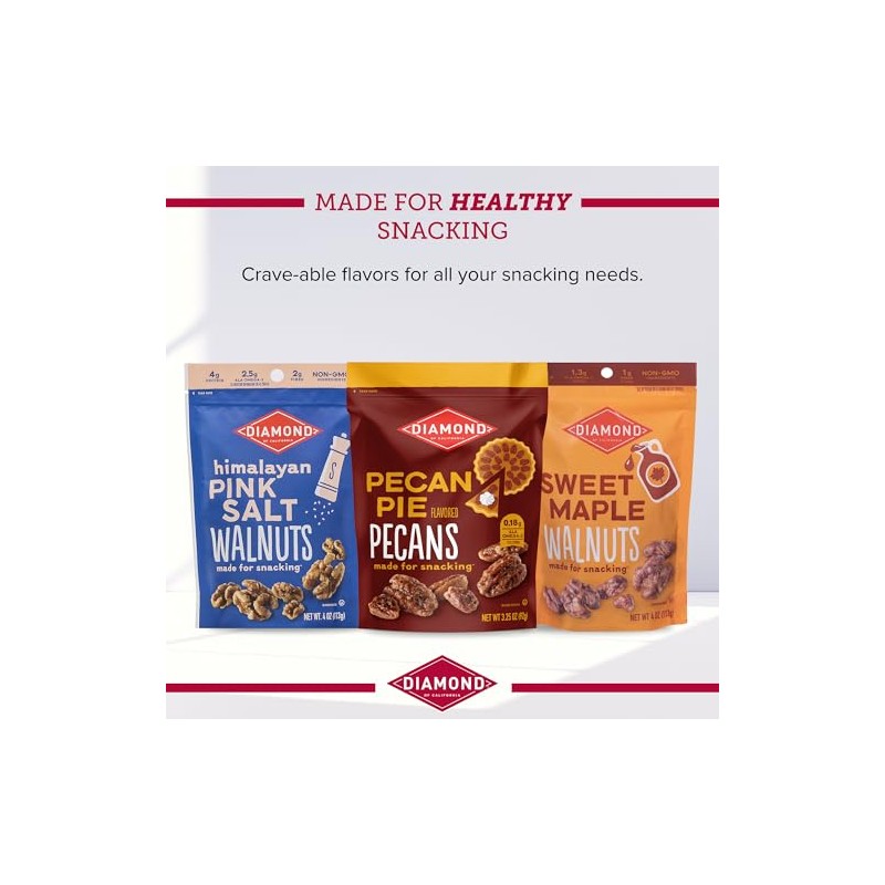 Diamond of California Salted Dark Chocolate Walnut Snack Nuts, 4