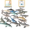 20 PCS Mini Rubber Shark Toy Figure, Super Stretches Bath