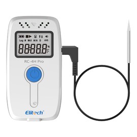 Elitech PDF USB Digital Temperature Humidity Data Logger Reuseable Recorder DDL 64000 Points High Accuracy, Shadow Data, Built-in Buzzer, Auto PDF CSV Report, Windows/MacOS Software, RC-4H Pro