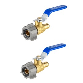 (Pack of 2) EFIELD Pex Crimp1/2 Inch Pex X 1/2 Inch Female NPT Swivel Brass Ball Valve, AFTM1807, 1/4 Turn
