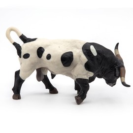 Papo - Texas Longhorn Bull Figurine - Hand-Painted Farm Animal Toy for Kids Age 3+ - 54007 - Durable Western Cattle Model - Realistic Livestock Figure
