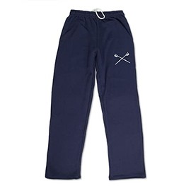 ChalkTalkSPORTS Crossed Oars Sweatpants | Crew Rowing Fleece Lined Sweatpants | Navy | Adult Medium