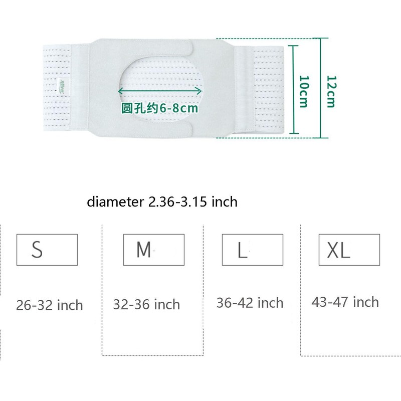 TAFALAA Adjustable Ostomy Belt Women Men Breathable Colostomy Support Belt