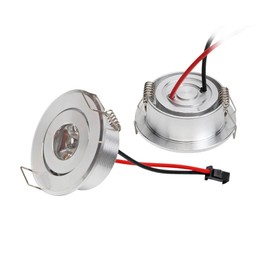 Yeerockal 8 Stück Mini Einbaustrahler Set 1W Klein Spots mit Trafo(Austauschbar) Aluminium Außengehäuse LED fest verbaut Einbauspots per Glasraum Balkon DIY Decken Möbel Beleuchtung (WEIß) [Energiekla