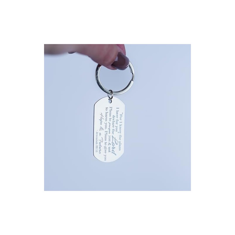 3 Nails 1 Cross Christian Keychain Jeremiah 29:11 Christmas Gift