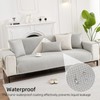 Ksriylm Anti-Scratch Couch Cover, Waterproof Sectional Couch Slipcover Jacquard Fabric,