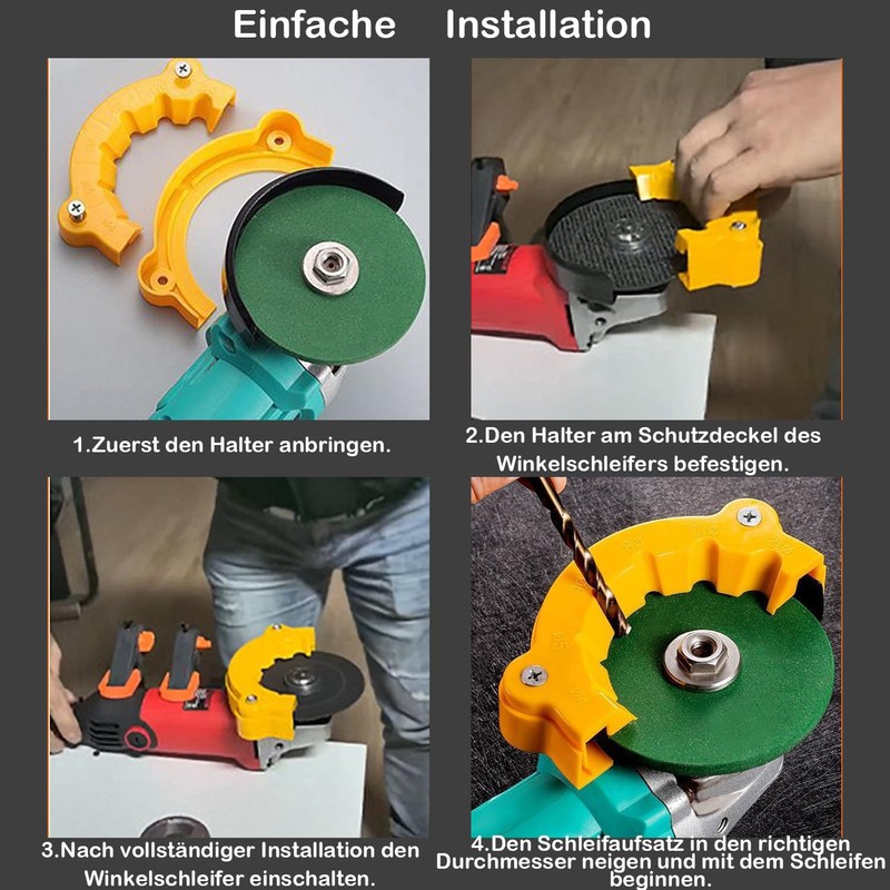 KEWAYO Drill Sharpener for Angle Grinder - Universal Sharpener 4-12