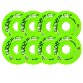 Labeda Roller Hockey Wheels Gripper Crossover X-Soft 74A Green 59mm - Set of 8