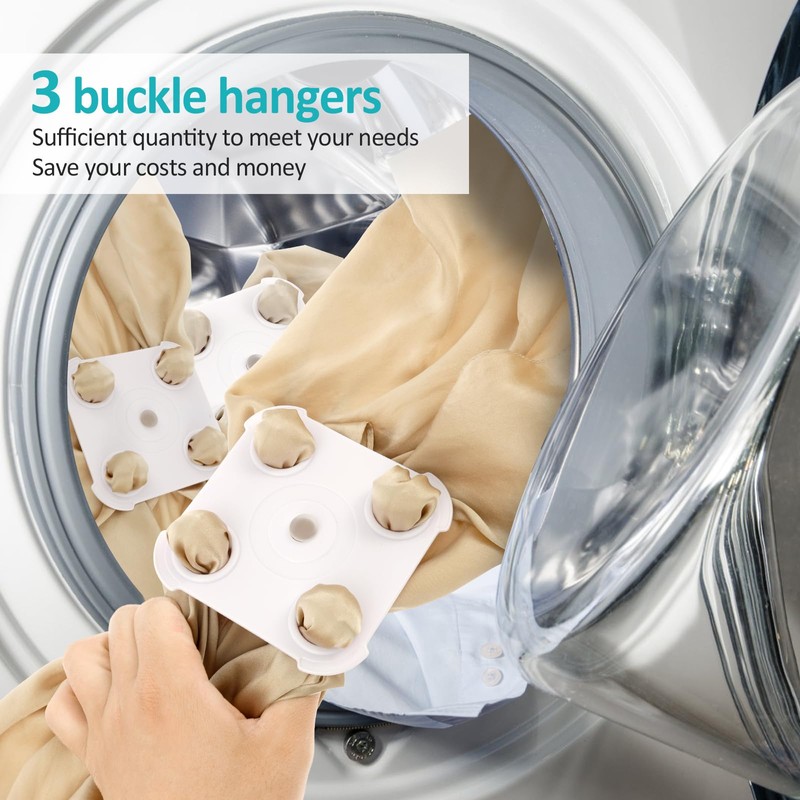 3Pcs Washer and Dryer Bed Sheet Detangler Plastic Washing Machine