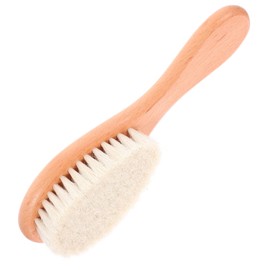 TOVINANNA Hairbrush Baby Wool Shower Brush Bathing Brush for Baby Back Scrubber for Hair Cleaning
