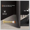 KOVOSCH 2 Pack Spring Door Stops Bright Brass - 3-1/4"