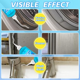 Househould Cleaning Gel, 5 Fl Oz Washing Machine Cleaner for Bathrooms, Showers, Washing Machines, Grime, Grunk and Tiles, Thick Gel Formula Targets Tough Stains and Odors