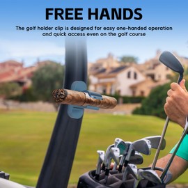 Atokrtact Magnetic Golf Holder Clip for Golf Cart Aluminum Alloy Stand Clip Hold 30-60 Rings Golf Gifts for Golfers (Bule)