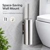 304 Stainless Steel Wall-Mounted Toilet Brush Set – No-Drill or