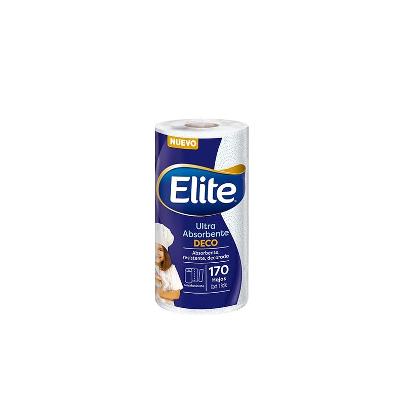 Elite Toalla de Papel Ultra Absorbente Deco 1 Rollo 170
