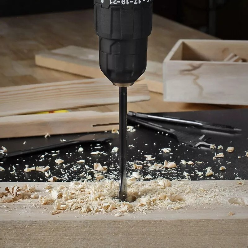 WORKPRO 10-Piece Pro Spade Drill Bit Set- Black Coating, Premium