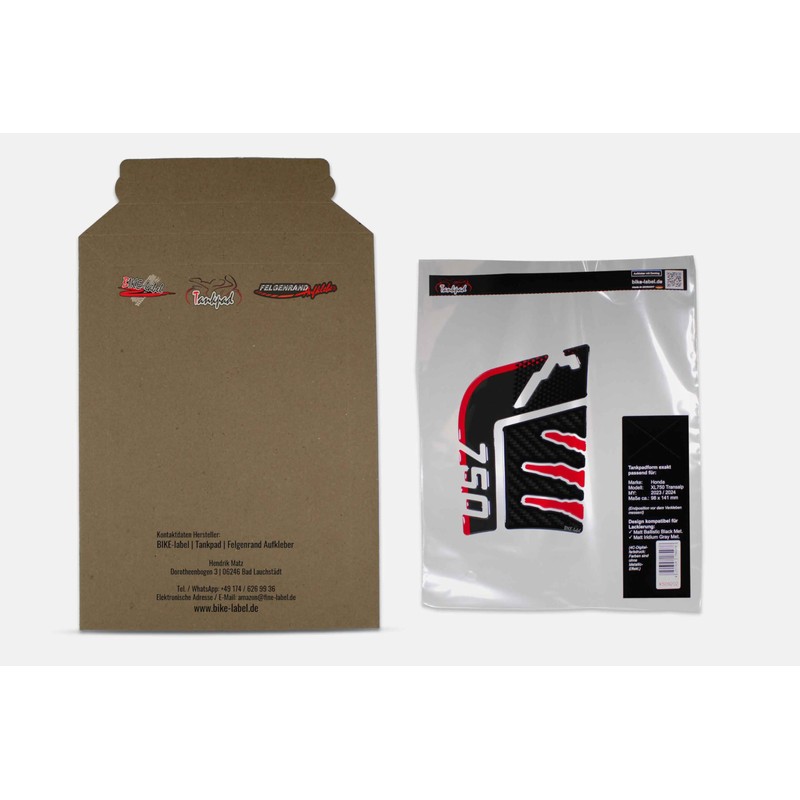 Tankpad Tank Protector Compatible with Honda Transalp XL 750 Grey