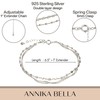 Annika Bella Double-Layered Sterling Silver Bracelet, Length 6.75-7.75 Inches, Stranded